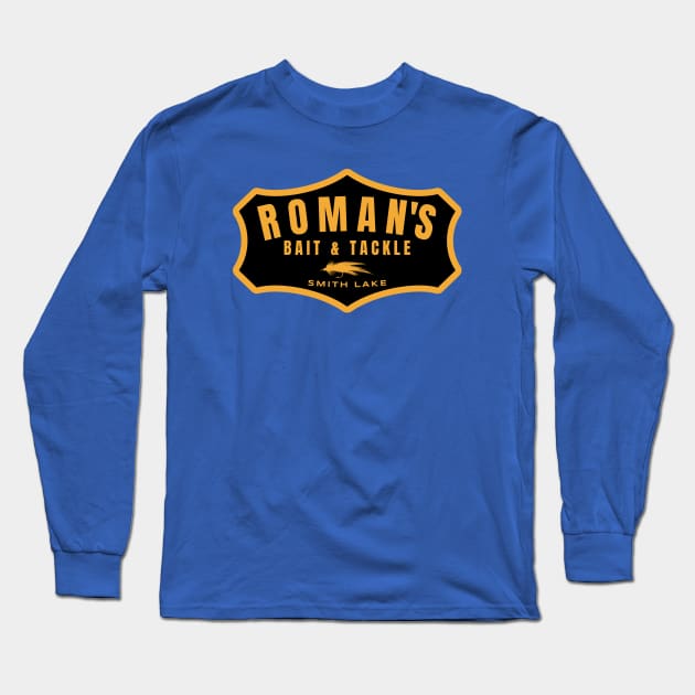 Roman's Bait and Tackle Long Sleeve T-Shirt by Alabama Lake Life